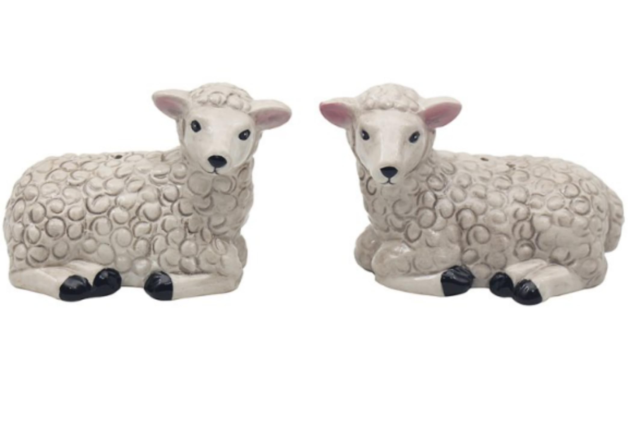 Lesser & Pavey Salt & Pepper Set for All Types of Kitchen | Ceramic Salt & Pepper Shaker Set | Lovely Salt & Pepper Pots | Salt Shaker & Pepper Shaker Suitable for Home (Sheep)