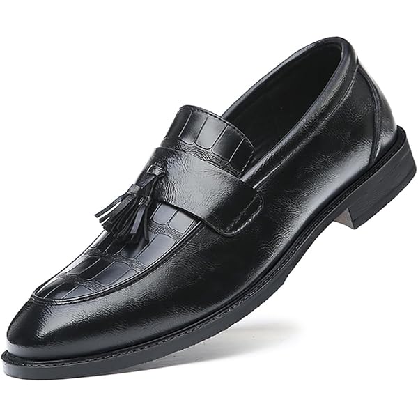 mens dress loafers with tassels Amazon.com | Men's Tassel Loafer, Classic Casual Dress Shoe, Black Smooth  Leather Tassel Slip-on Penny Loafer for Mens, 7