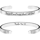 𝐂𝐡𝐫𝐢𝐬𝐭𝐢𝐚𝐧 𝐁𝐫𝐚𝐜𝐞𝐥𝐞𝐭𝐬 for 𝐖𝐨𝐦𝐞𝐧 Inspirational Religious Gifts for Her Bible Verse Bapstism Jewelry Cuff Bangle