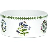 Portmeirion Botanic Garden Souffl&eacute; Dish, 64 Oz - Assorted Florals Motif | Ideal for Casseroles, Gratins &amp; Roasted Dishes, 8 Inch Size, Chip-Resistant Glaze, Porcelain Bakeware for Oven Use