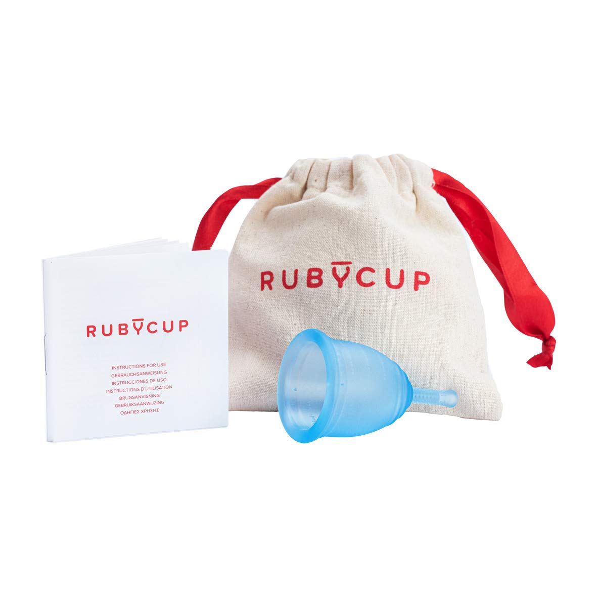 Ruby Cup - Reusable Menstrual Cup - Small (Light Flow) - Blue - Includes Cup Donation. Perfect for Beginners. Safe, Convenient & Eco-Friendly. Reliable Alternative to Tampons & Sanitary Towels