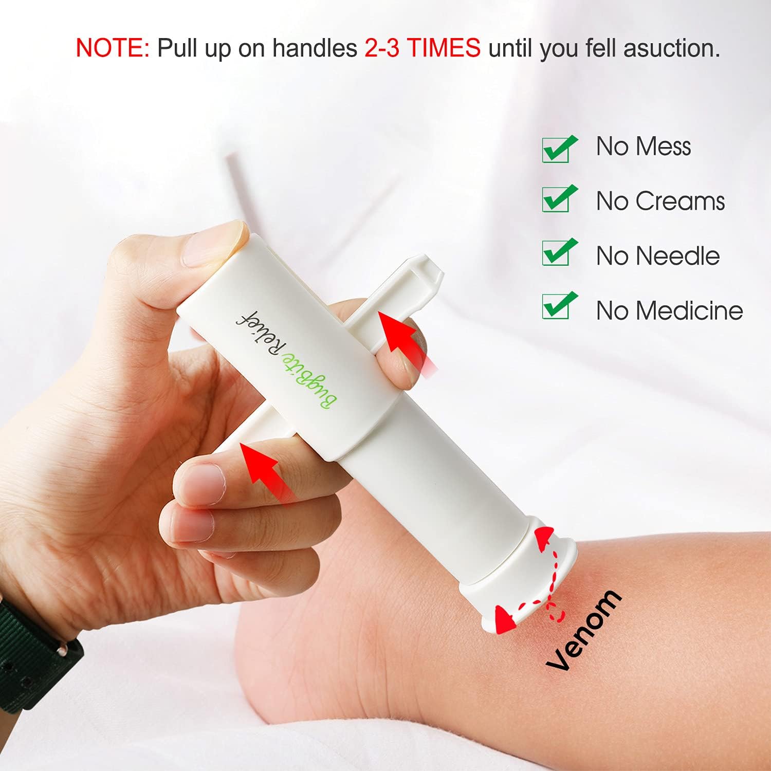 Venom Extractor Suction Pump, 3PCS Bee Sting Tools - Natural Itch Relief, Bite and Sting First Aid for Backpacking, Camping and Hiking: Health & Personal Care