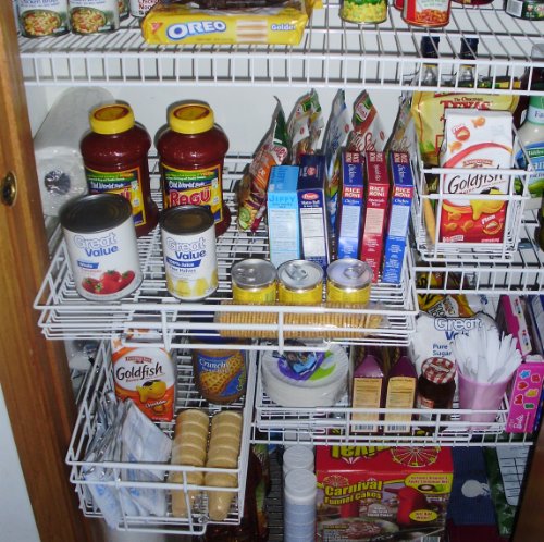 Shelf On Wheels Expandable Chrome Plated Steel Pantry Pull Out