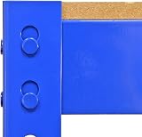 Monster Shop Workbench Garage Table 2 Shelves 90x100x60cm Blue Heavy Duty view 6