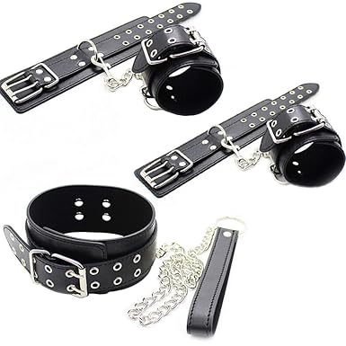 Soupliebe Hochwertige Erotik Handfesseln/Handschellen Faszination Standart Stahlfesseln mit Kette, Silber, One Size SM Bondag