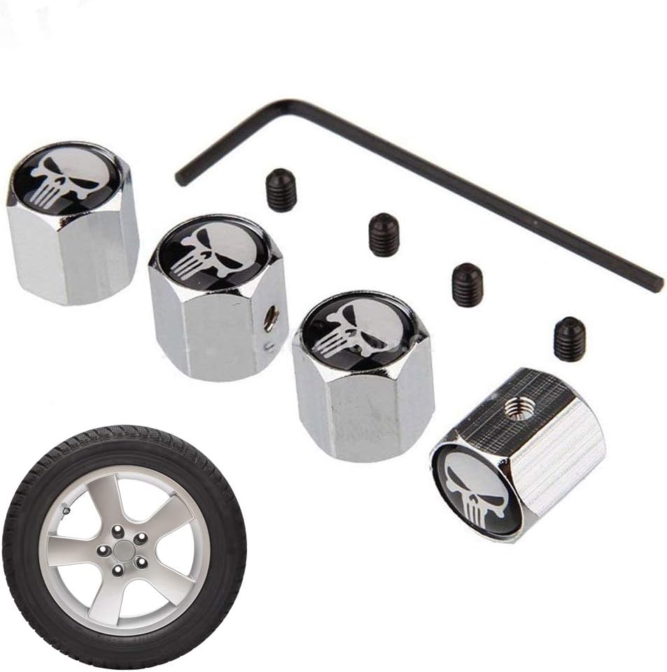 EQLEF® Pack of 8 AntiTheft and DustResistant WheelValve Caps for