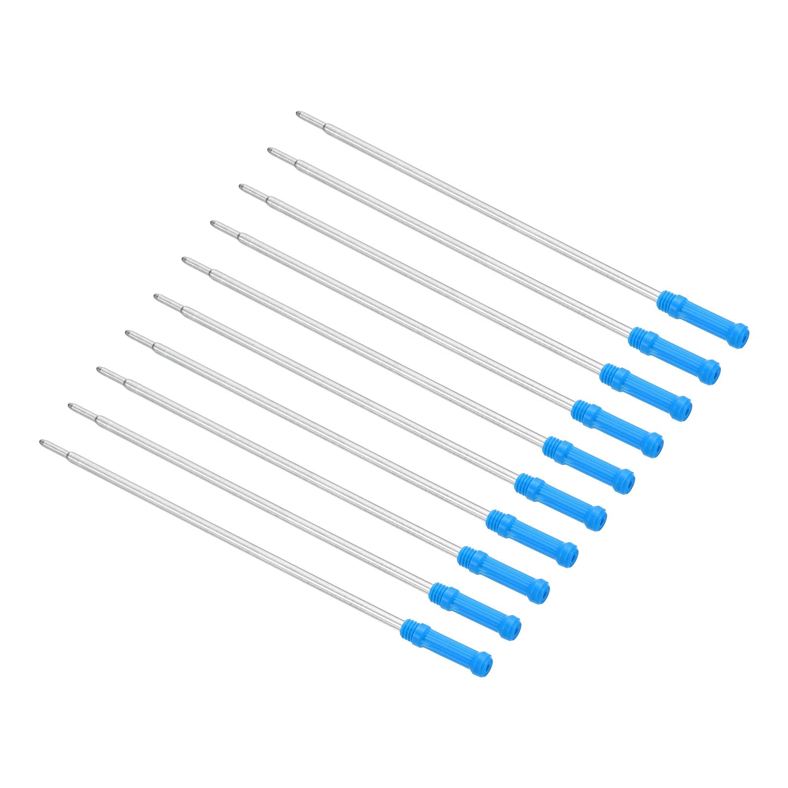 PATIKIL 1mm Pen Ink Refills, 10 Pcs Ballpoint Refill Medium Point Metal Compatible Replaceable Replacement for Pen, Writing, Office, Blue