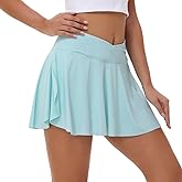 Blaosn Flowy Womens Tennis Skirt Workout Athletic Golf Skirts Cute Mini Skort with Shorts Pockets Summer Clothes Outfits