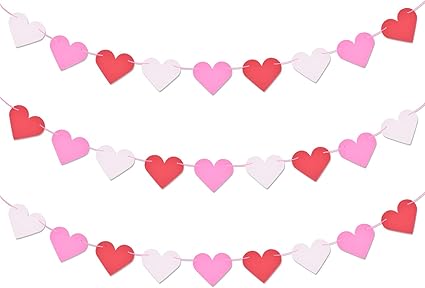 Amazon Com Coopay 3 Set Valentine Mother S Day Heart Garland