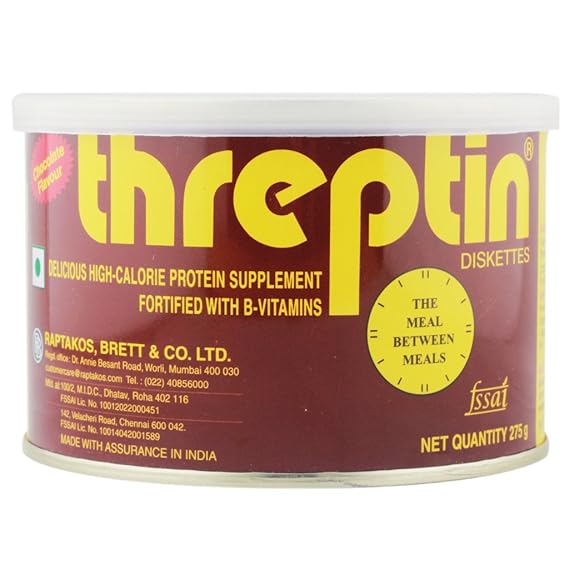 Buy Threptin Chocolate Protein Supplement Biscuits 275 g Online at