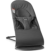 BabyBjörn Bouncer Bliss, Dark Gray, Woven/Jersey, Tri-Fabric | 2-in-1 Adjustable Baby Bouncer Seat and Toddler Chair, Newborn