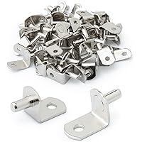 POWERTEC QP1402 5mm L-Shaped Support Bracket with Hole, 5 mm with Mounting, Nickle,50