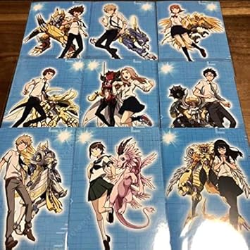 Amazon デジモンアドベンチャーtri Limited Base ノベルティ ポストカード 全9種類セット 太一 ヤマト 空 光子郎 ミミ 丈 タケル ヒカリ 芽心 ポストカード 絵柄付はがき 文房具 オフィス用品