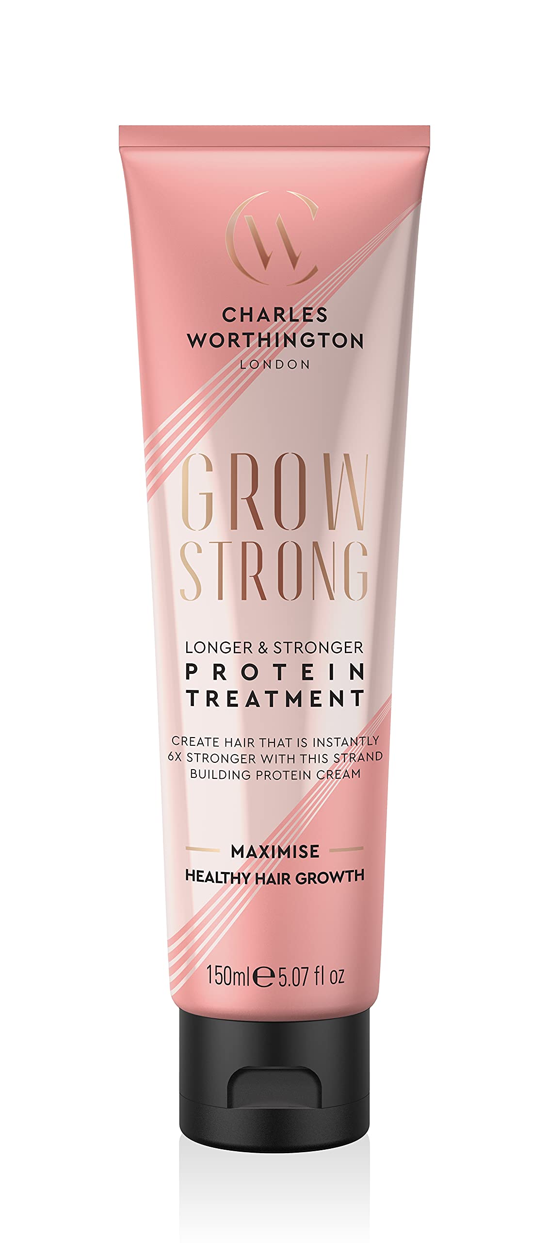 Charles Worthington Grow Strong Longer & Stronger Protein Treatment, Hair Growth Serum for Fine Hair, Hair Repair Products for Women and Men, Salon Hair Repair, 150 ml