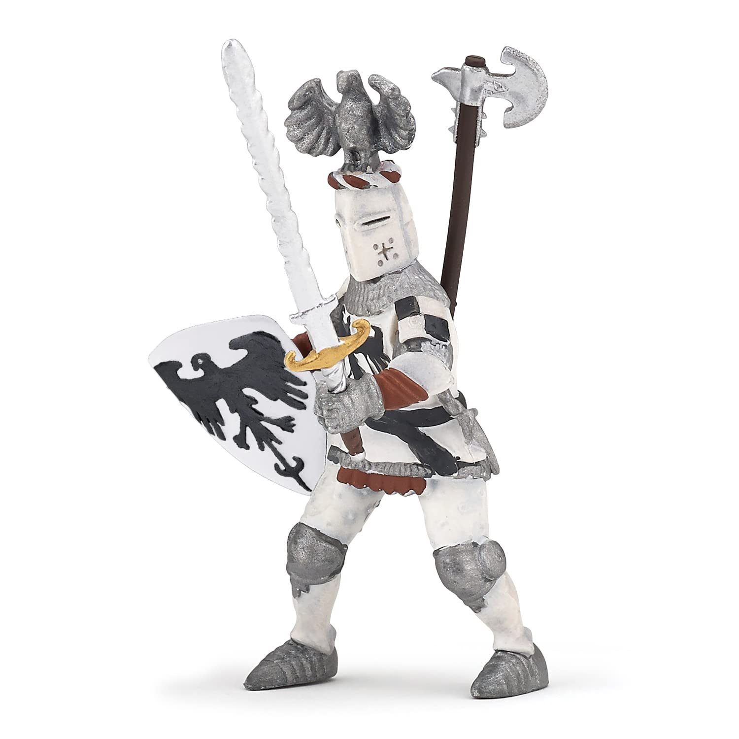 Papo - Realistic White Knight With Crest Figure - Ages 3+ - Fantasy & Medieval Collection - Creative Play Legendary Chivalry - Gift Idea Toy for Girls and Boys