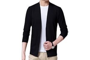 Womleys Mens Casual Open Front Long Sleeve Cotton Cardigan Sweater