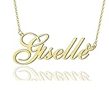 AOLO Giselle Heart Name Necklace 18k Gold Plated