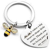 Teacher Gifts for Women,Teacher Appreciation Gifts Ideas Retirement Valentines Day End of Year Christmas Back to School Thank You Thanksgiving Summer Cool Farewell Gift for Teachers Assistant Keychain