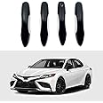 Door Handle Cover Trim Compatible with Toyota Camry 2018-2025 /Corolla 2019-2025 /Avalon 2019-2022 /Pruis Hatchback 2016-2024 Car Accessories Exterior Door Handles without Smart Key Holes Glossy Black