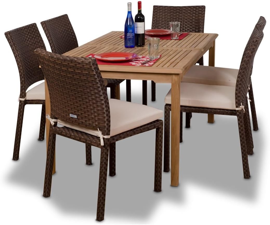 Best Patio Table Wicker Dining International Brown