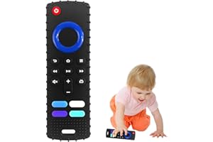 ERSIHUA Silicone Baby Teething Toys, TV Remote Teethers for 6-12-18 Months Infant, Fire Remote Control Shape Toddlers Teething Remote Teethers, Chew Toys (FTV-1 Pack)
