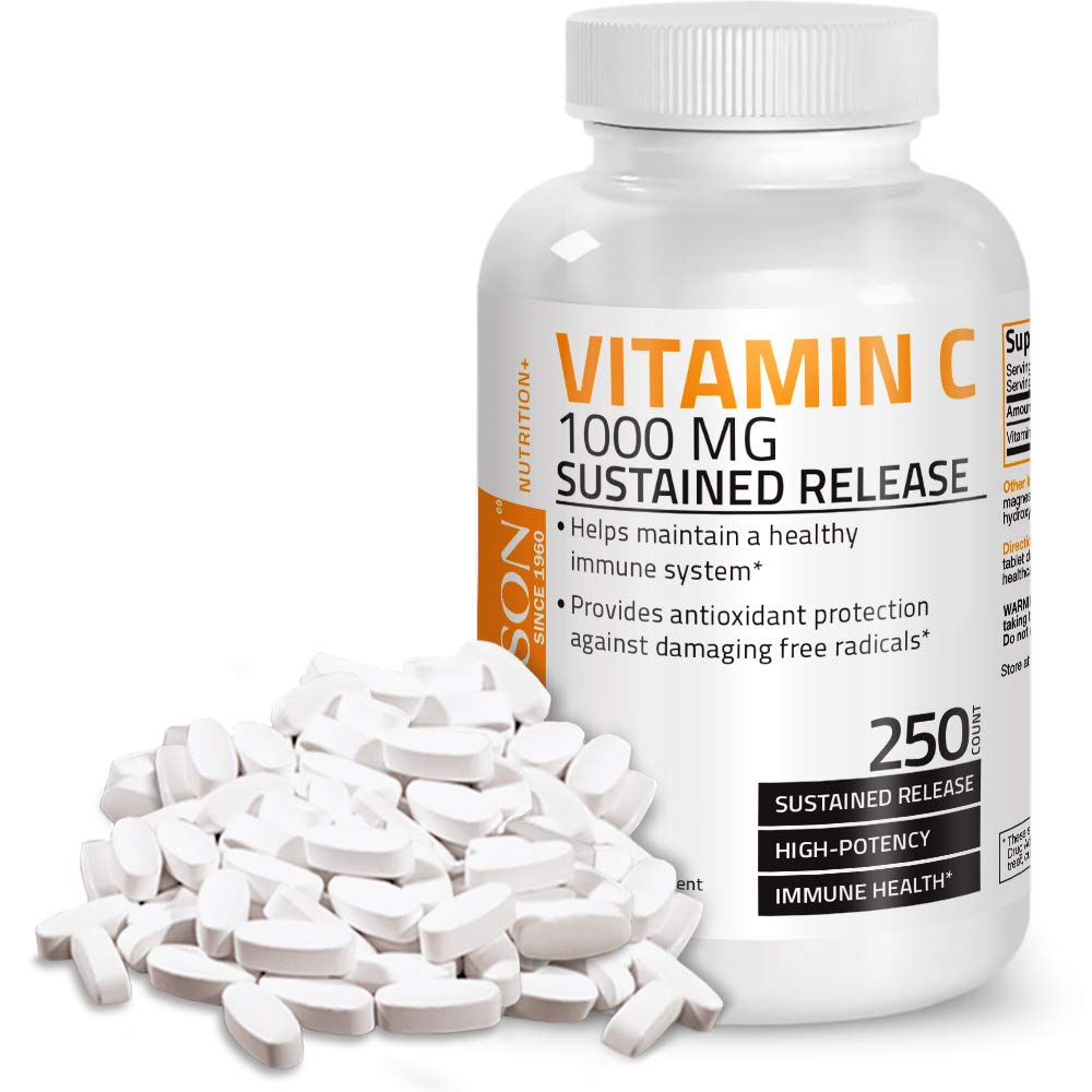 Bronson Vitamin C 1000 Mg Sustained Release Premium Non Gmo Ascorbic Acid 250 Tablets Buy Online In Sri Lanka At Desertcart Lk Productid