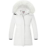 WULFUL Girl's Winter Long Coats Hooded Parka Kids Warm Puffer Jacket