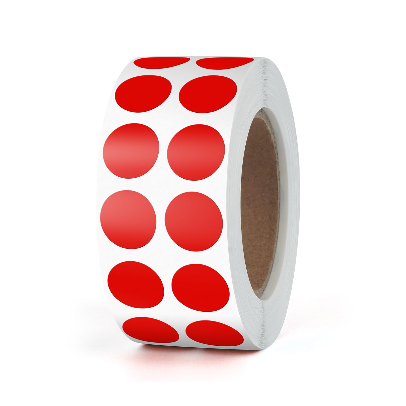 Round Stickers Red 13mm Circle Labels with Color Coding Dot Sticker Waterproof Removable Roll of 2000