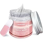 Tyberan Collagen Night Wrapping Mask Peel-Off Overnight Collagen Face Mask - Deeply Hydrates & Firming & Glowy - Reduce Sagging & Wrinkle For Glowing Skin 2.12 fl.oz with Mask Applicator