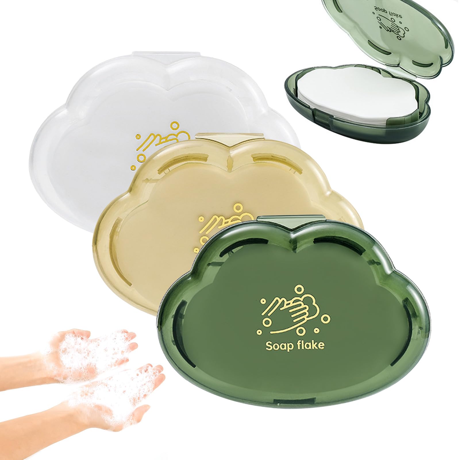 Parthan 3 Boxes Travel Soap Sheets 150 Pcs Paper Soap Sheets Scented Soap Paper Hand Wash Paper for Indoor or Travel Camping Hiking Outdoor Activities