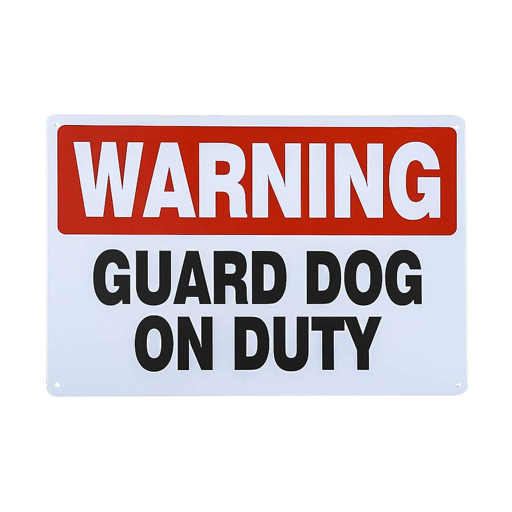 不适用 Guard Dog ON Duty Warning Sign
