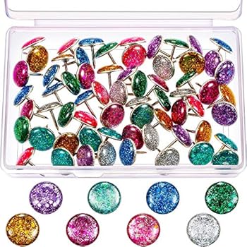 Creative Fashion Steel Push Pin for Photos Wall, Maps, Bulletin Board or Cork Boards, 80 Pieces