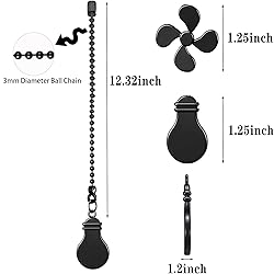 SUR-CIEL 4PCS Ceiling Fan Pull Chain, Pull chains