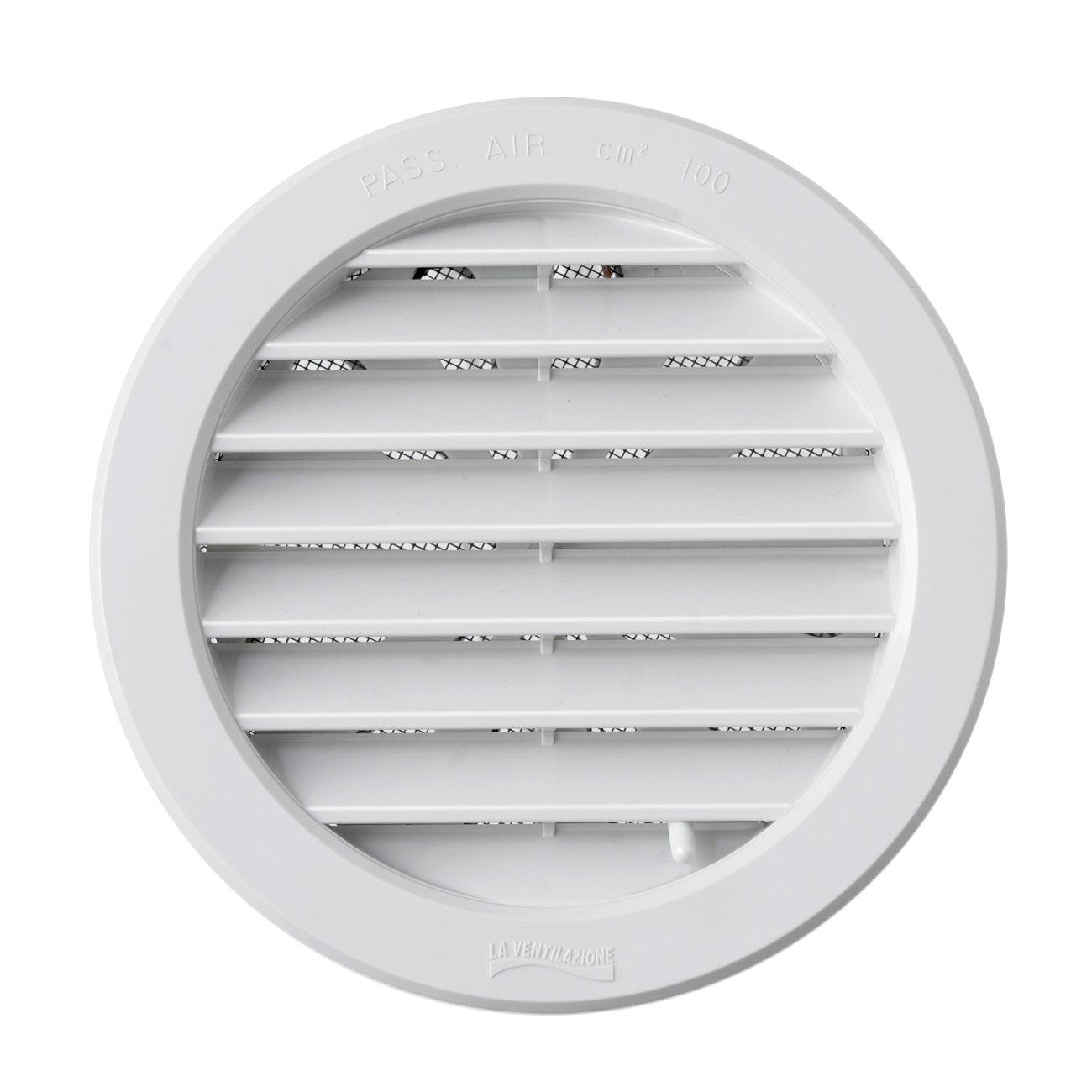 The t12drb Ventilation Ventilation Grille Round Plastic Recessed, White, Diameter 150 mm