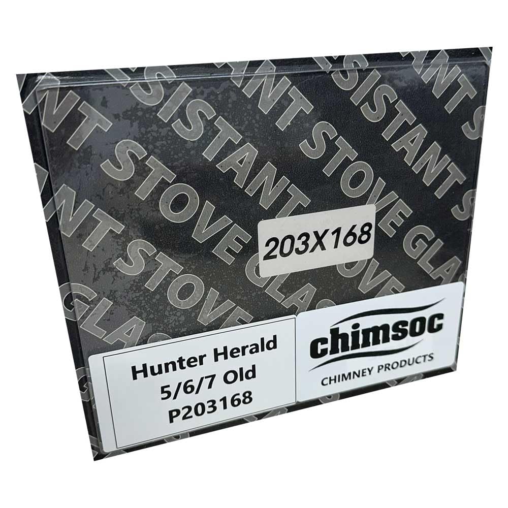 Chimsoc Replacement Stove Glass - Hunter Herald 5/6/7 (Old) (203mm x 168mm Rectangular)