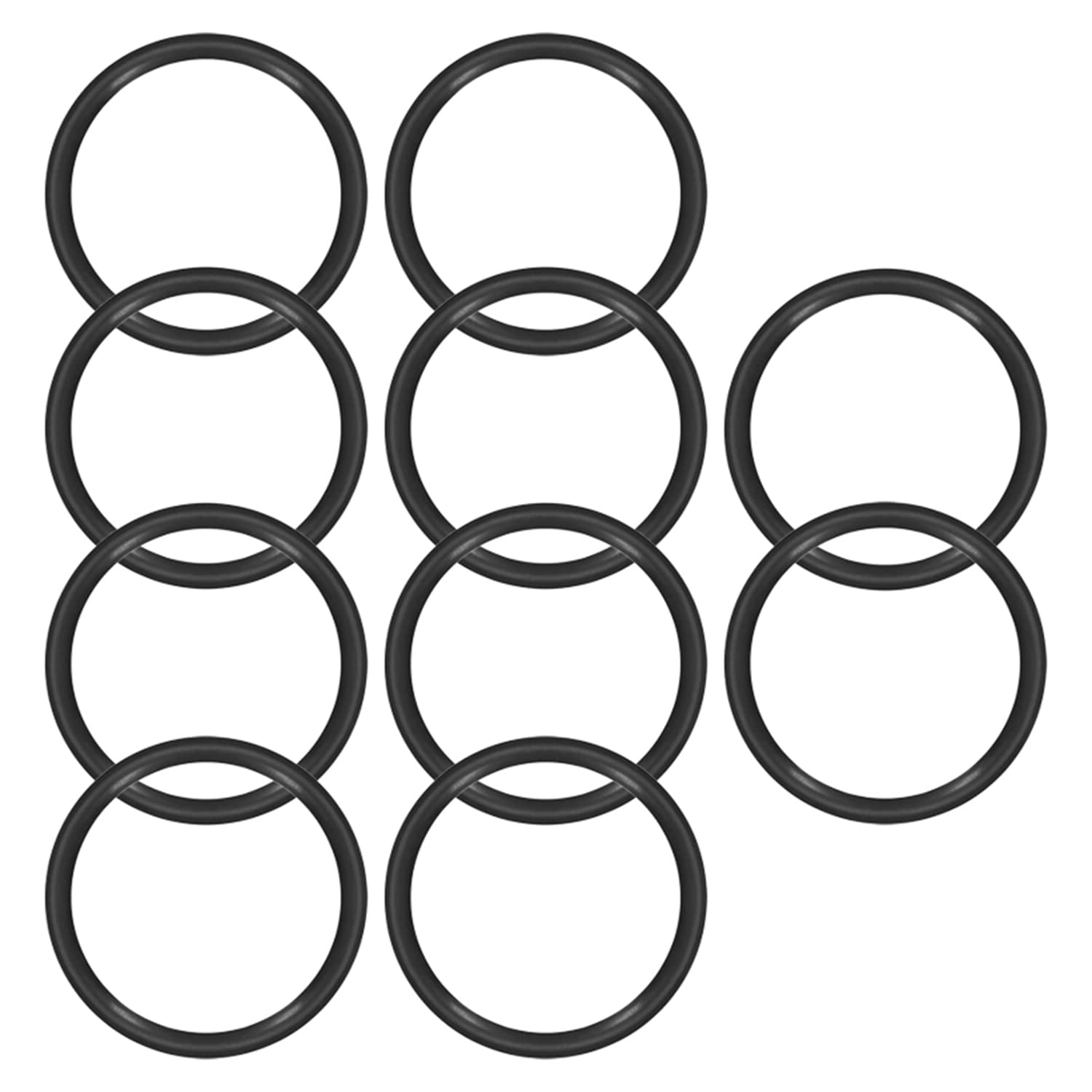 Othmro 10 Pcs Nitrile Rubber O-Rings, 67mm OD 57mm ID 5mm Width, Rubber Washers Metric Buna-N Sealing Gasket Rings, Black