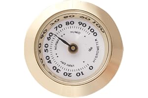 VALICLUD Mechanical Hygrometer for Cigar Humidor Analog Gauge for Accurate Humidity Measurement Compact for Cigar Enthusiasts
