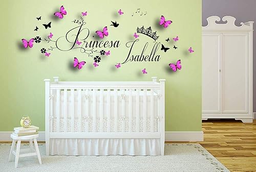 Nombre Personalizado Princesa Vinilo Decorativo De Vinilo Para