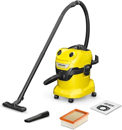 Karcher WD 4 Wet Dry Vacuum Cleaner 1000W 20L Plastic Container Blower Function