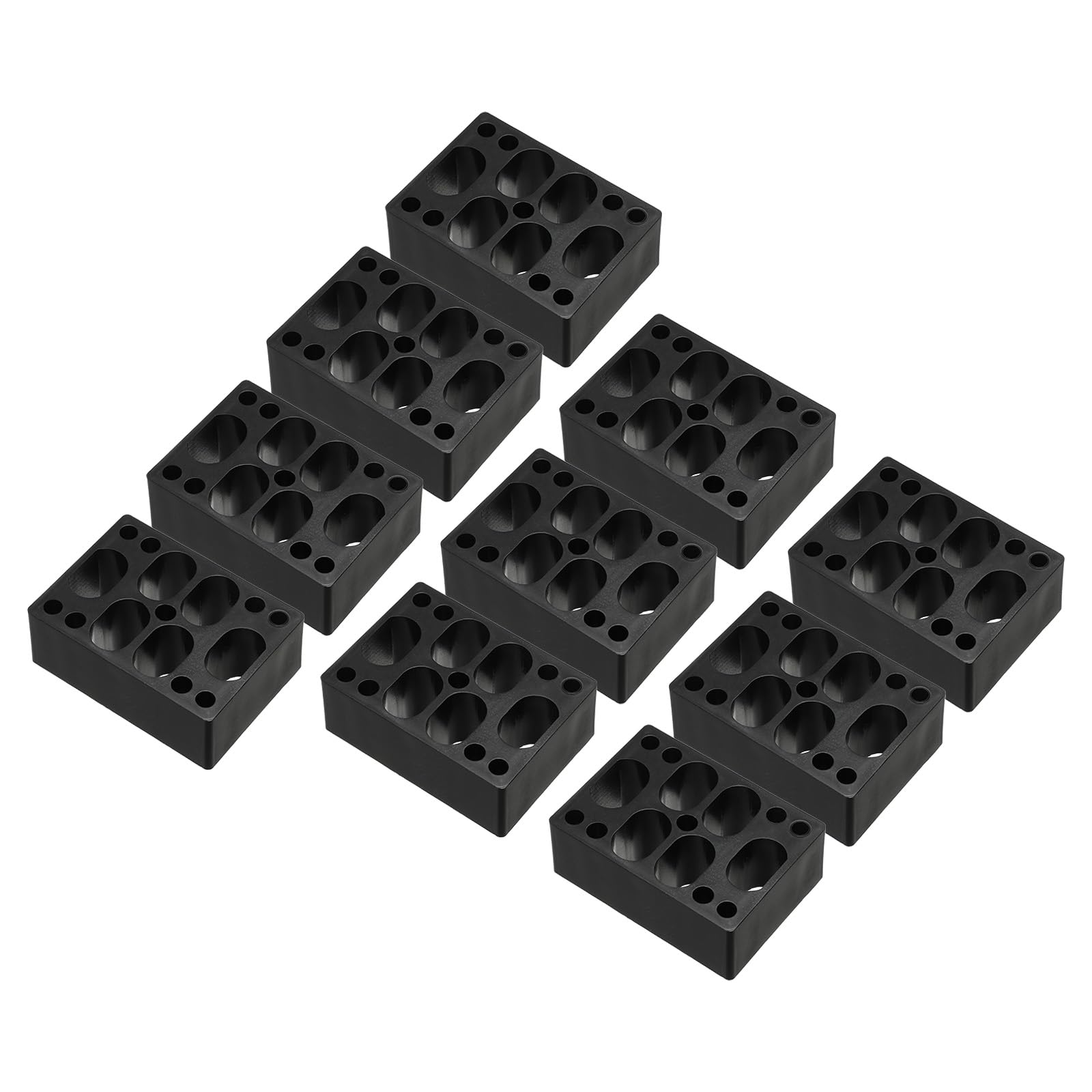 PATIKIL 1.1" Skateboard Riser Pads, 10 Pcs Plastic Skateboard Riser Pads Angled Wedge Shock Pads for Skateboard Truck, Black