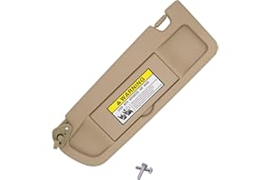 NHILES Beige Left Side Sun Visor Compatible with Honda Civic 2006 2007 2008 2009 2010 2011 Replaces# 83280-SNA-W01ZB 83230-SNA-W01ZB