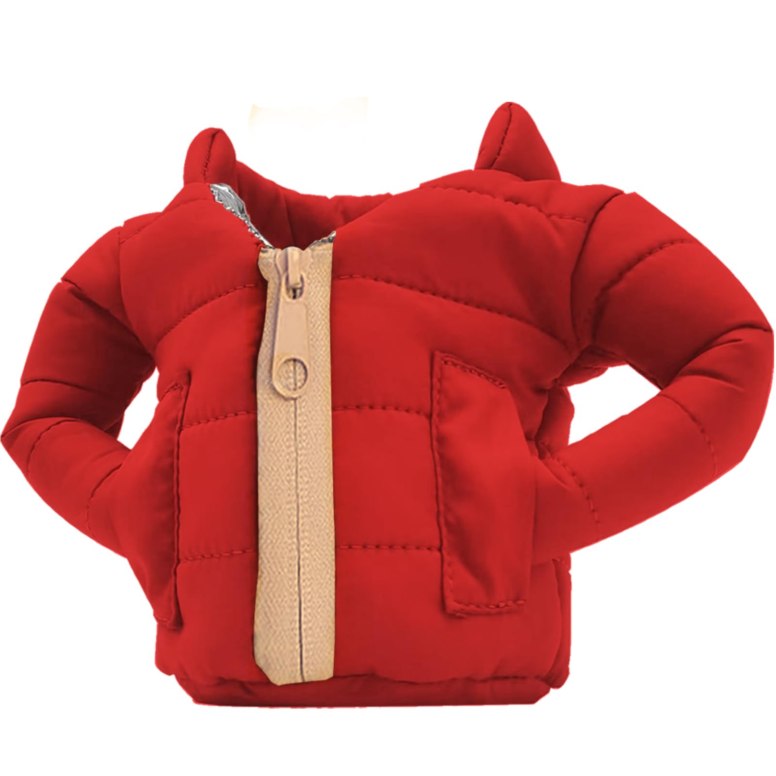 OUYOOLE Beer Can Cooler Jacket, Can Cooler Insulated Vest Jacket Cover, Beer Gifts for Men Women Beer Lovers,Beverage Jacket Drink Coolies(Red)