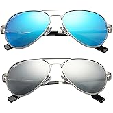 Pro Acme Kids Aviator Sunglasses for Boys Girls, Polarized Small Face for Youth Juniors Age 3-18, with Two Sizes 50MM 52MM