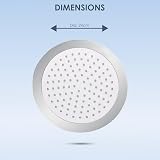 AQUALONA Overhead Fixed Shower Head Rub Clean Chrome BSP 1/2" Easy Installation view 6