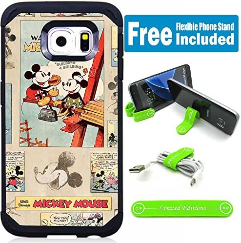 Galaxy Note 5 Hybrid Case Cover with Flexible Phone Stand - Disney Mickey Mouse Old Cartoon