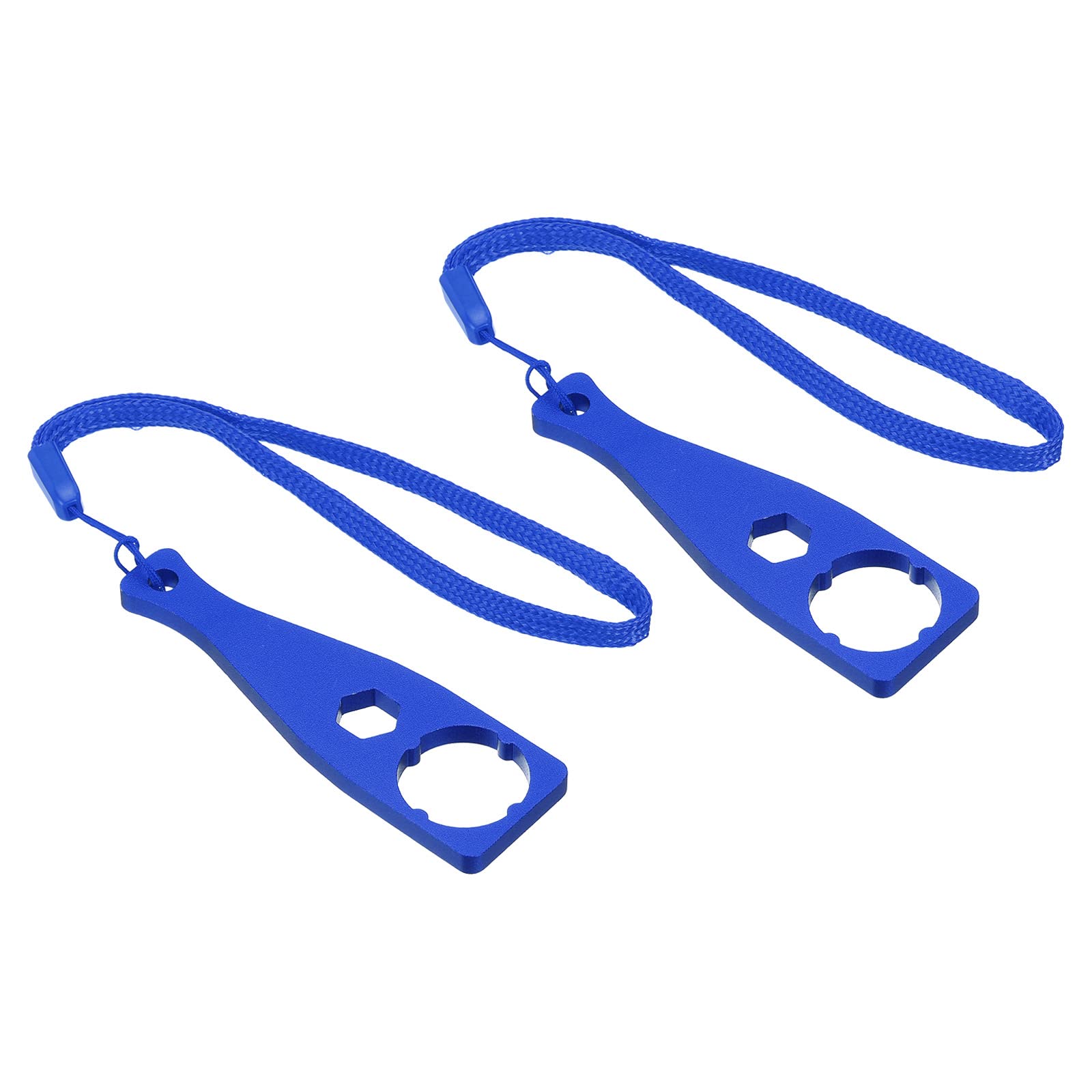 PATIKIL Camera Screw Spanner, 2 Pack Aluminium Alloy Camera Tighten Knob Bolt Nut Screw Wrench with Lanyard for Action Camera, Blue