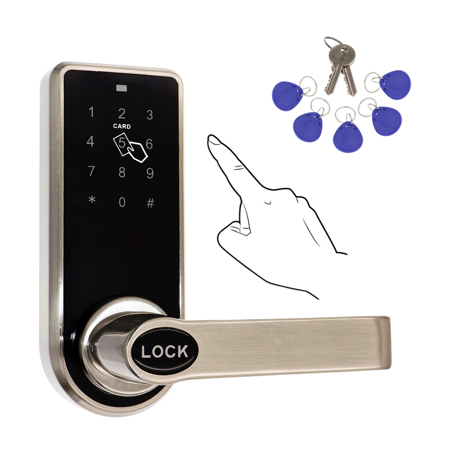 ETEKJOY Electronic Door Lock 3-in-1 Password RFID