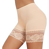 JOYSHAPER Slip Shorts for Under Dresses Thigh Bands Anti Chafing Lace Panties Underwear Women Base Layer