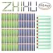 ZHIHU Official 110-Dart Different style EVAFoam Darts with Blue&Green Round Head and Glow in the Dark White Darts Refill Pack for Any Kid N-Strike Bullets Elite Blasters Toy Gun(Hole - Speed)