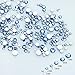 LolliBeads Resin Crystal Round Nail Art Mixed Flat Backs Acrylic Rhinestones Gems,Mix Size 1.5-5 mm, Color Light Blue (1200Pcs)